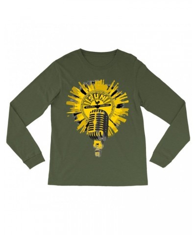 Sun Records Long Sleeve Shirt | Logo And Mic Yellow Burst Shirt $14.38 Shirts