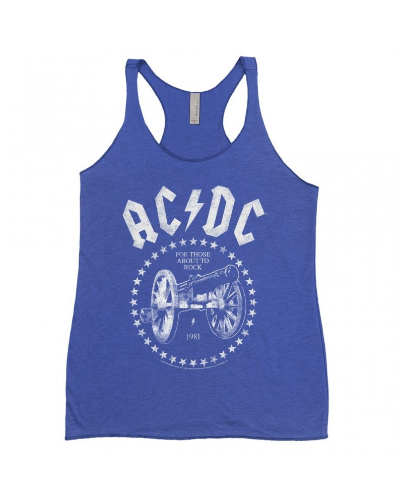 AC/DC Bold Colored Racerback Tank | For Those About To Rock 1981 Shirt $9.55 Shirts