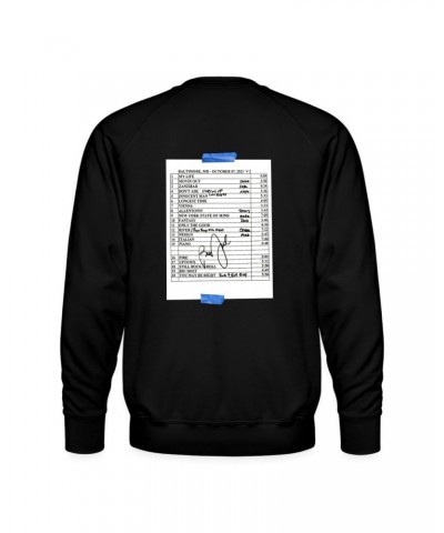 Billy Joel "10-7-23 Baltimore Set List" Black Crewneck - Online Exclusive $30.00 Sweatshirts