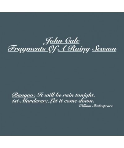 John Cale Fragments of a Rainy Season Vinyl Record $13.56 Vinyl