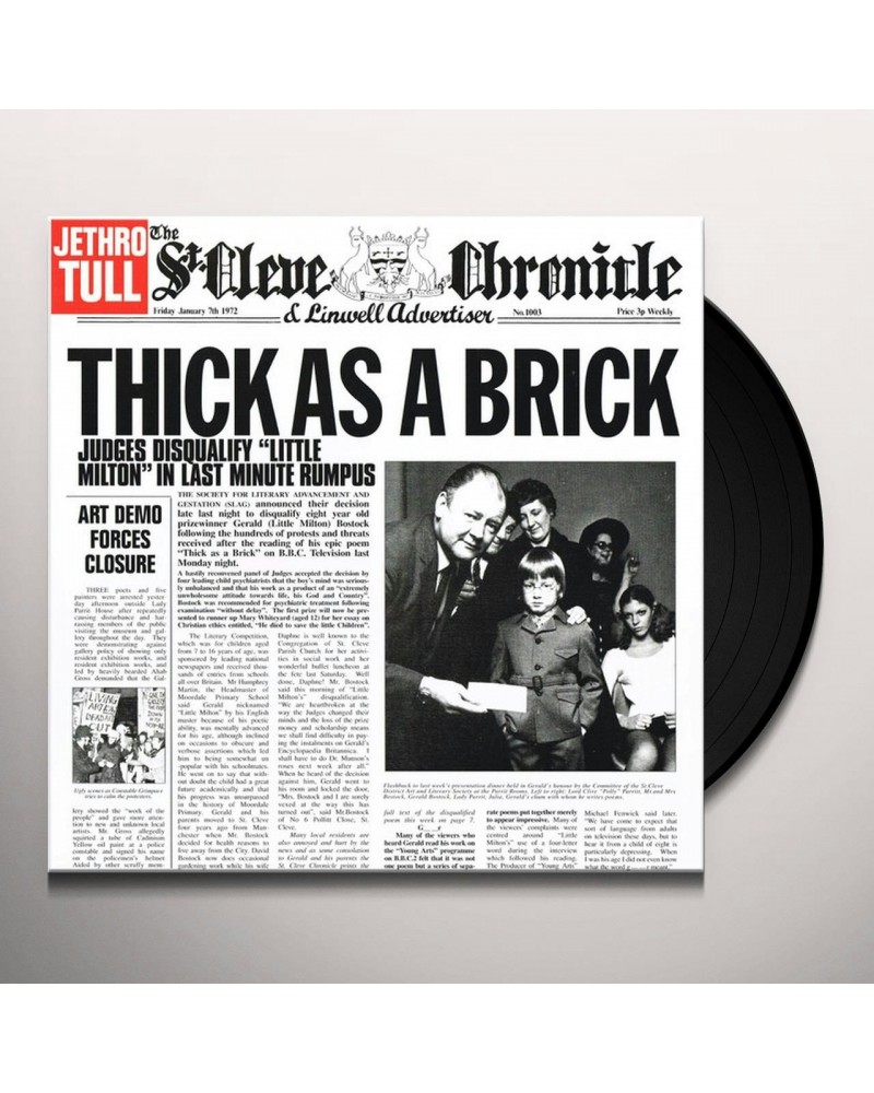 Jethro Tull Thick As A Brick Vinyl Record $9.45 Vinyl