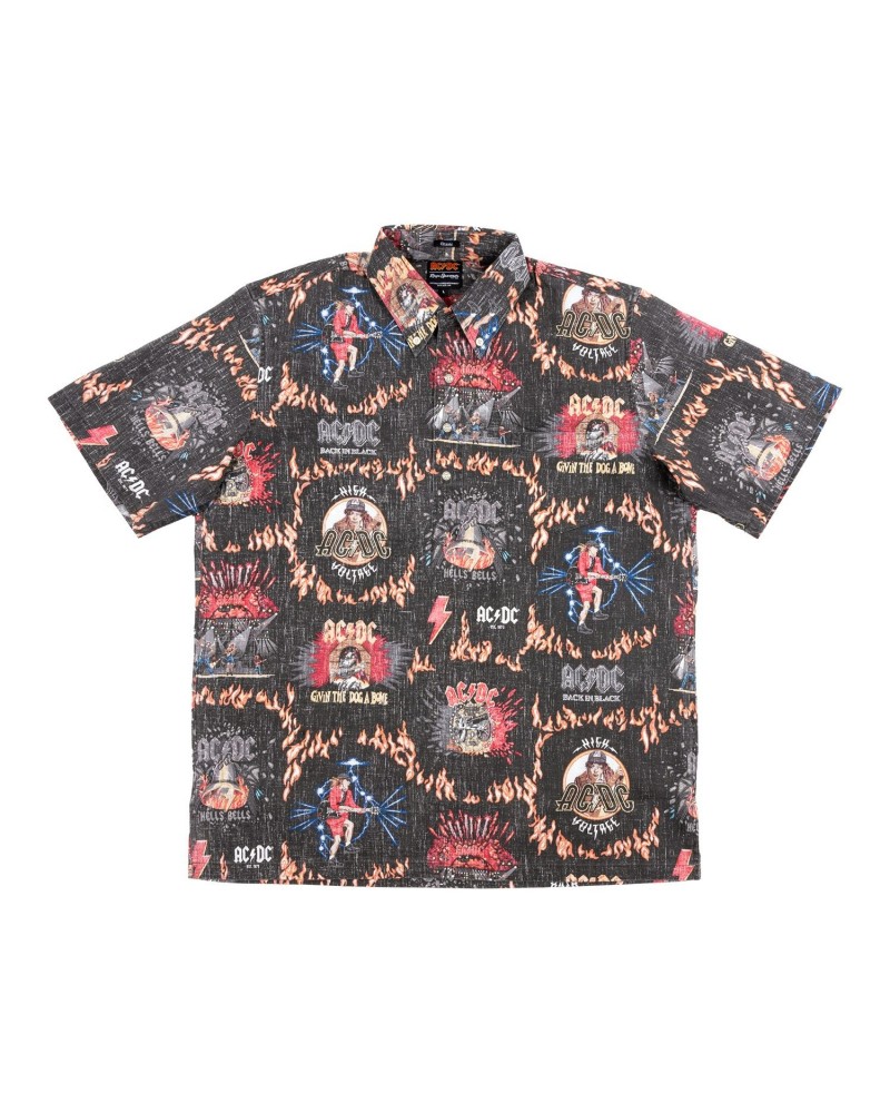 AC/DC AC/DC Button Down "Hawaiian" T-Shirt $40.80 Shirts