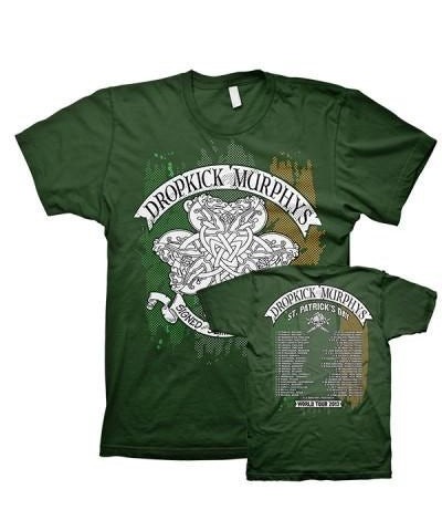 Dropkick Murphys 2013 World Tour Knotwork Flag T-shirt (Green) $4.53 Shirts