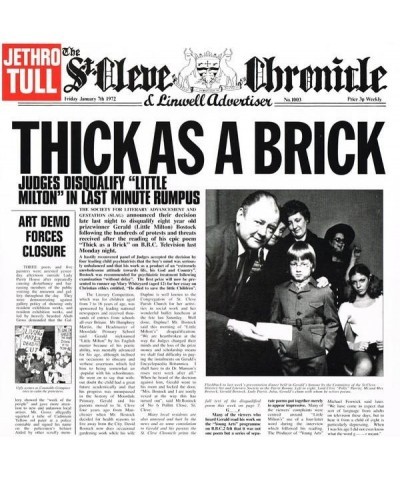 Jethro Tull Thick As A Brick Vinyl Record $9.45 Vinyl