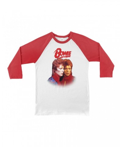 David Bowie 3/4 Sleeve Baseball Tee | Bowie New York City Shirt $14.38 Shirts