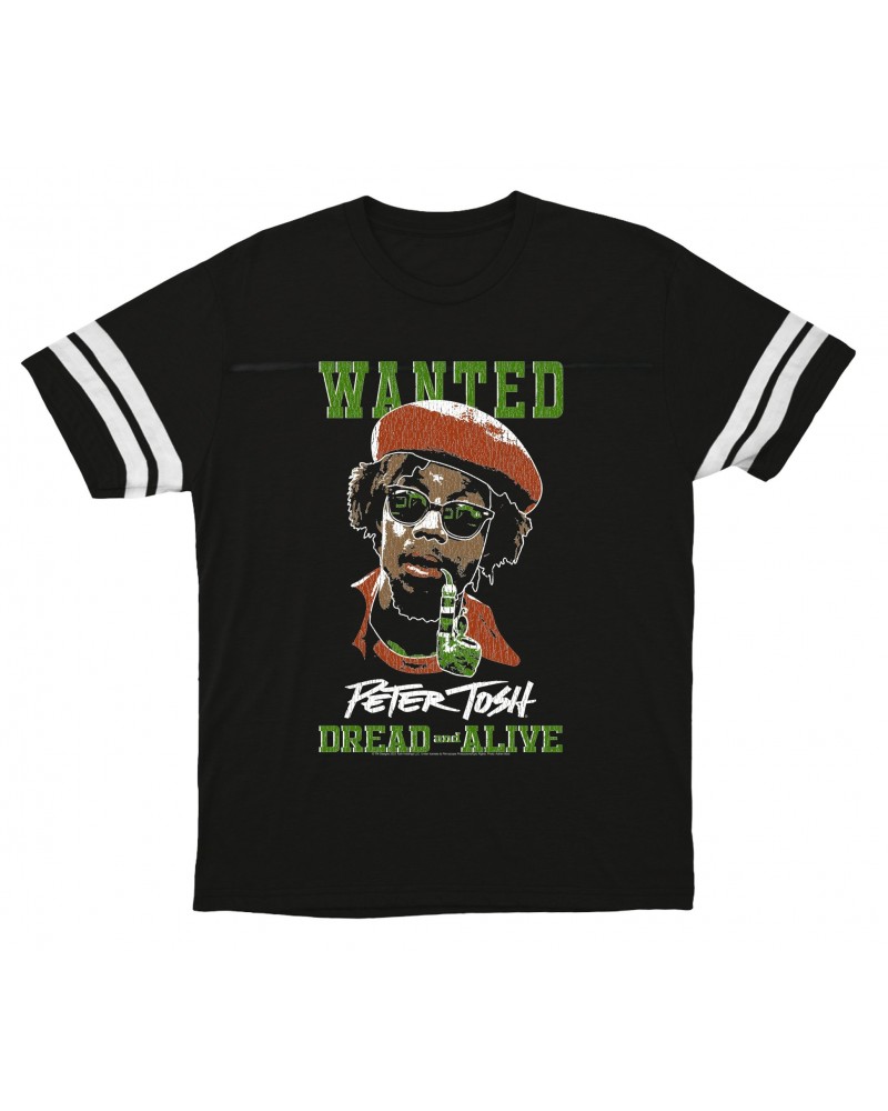 Peter Tosh T-Shirt | Wanted Dread And Live Football Shirt $14.50 Shirts