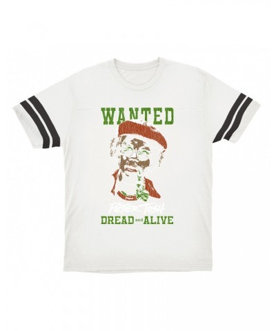 Peter Tosh T-Shirt | Wanted Dread And Live Football Shirt $14.50 Shirts