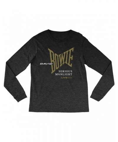 David Bowie Long Sleeve Shirt | 1983 Serious Moonlight Tour Logo Shirt $14.98 Shirts