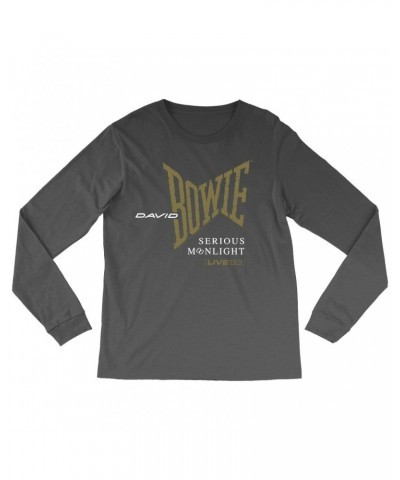 David Bowie Long Sleeve Shirt | 1983 Serious Moonlight Tour Logo Shirt $14.98 Shirts