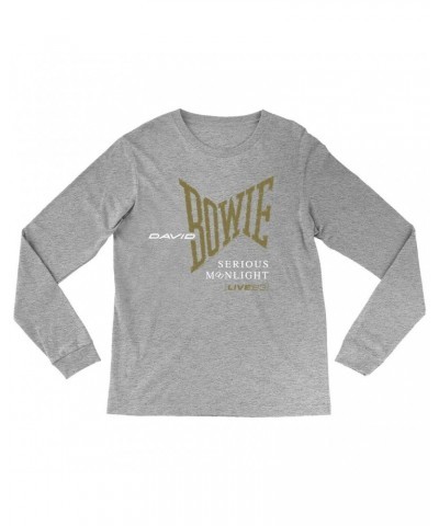 David Bowie Long Sleeve Shirt | 1983 Serious Moonlight Tour Logo Shirt $14.98 Shirts