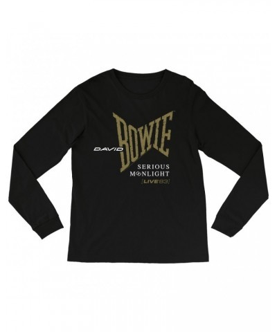 David Bowie Long Sleeve Shirt | 1983 Serious Moonlight Tour Logo Shirt $14.98 Shirts