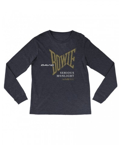 David Bowie Long Sleeve Shirt | 1983 Serious Moonlight Tour Logo Shirt $14.98 Shirts