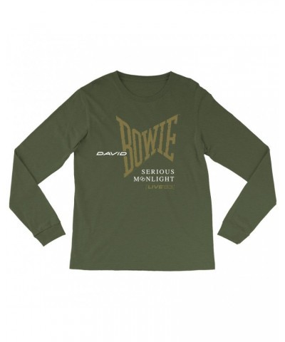 David Bowie Long Sleeve Shirt | 1983 Serious Moonlight Tour Logo Shirt $14.98 Shirts