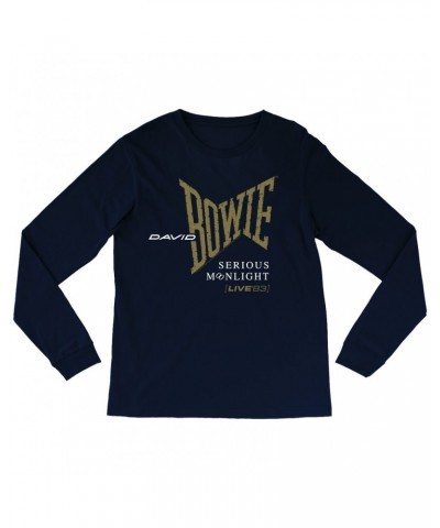 David Bowie Long Sleeve Shirt | 1983 Serious Moonlight Tour Logo Shirt $14.98 Shirts