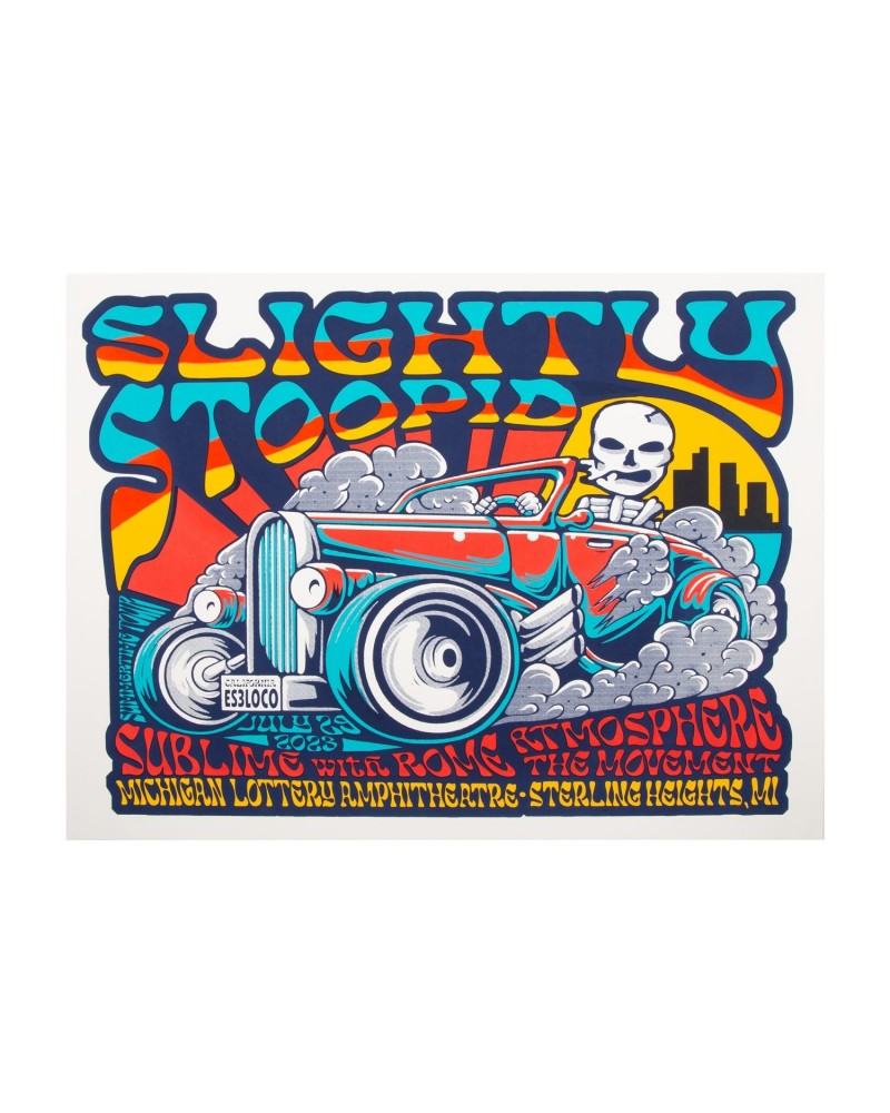 Slightly Stoopid 7/29/23 Sterling Heights MI Show Poster by Nate Duval $14.00 Decor