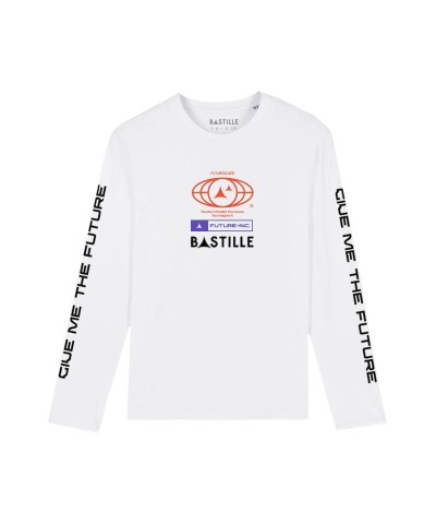 Bastille GIVE ME THE FUTURE LOGOS WHITE LONGSLEEVE $6.15 Shirts