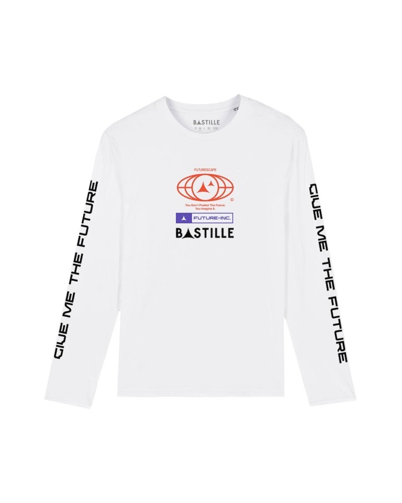 Bastille GIVE ME THE FUTURE LOGOS WHITE LONGSLEEVE $6.15 Shirts