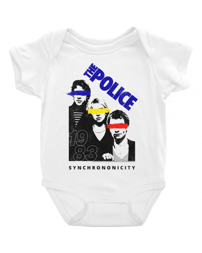 The Police Baby Short Sleeve Bodysuit | The Trio 1983 Concert Bodysuit $6.58 Kids