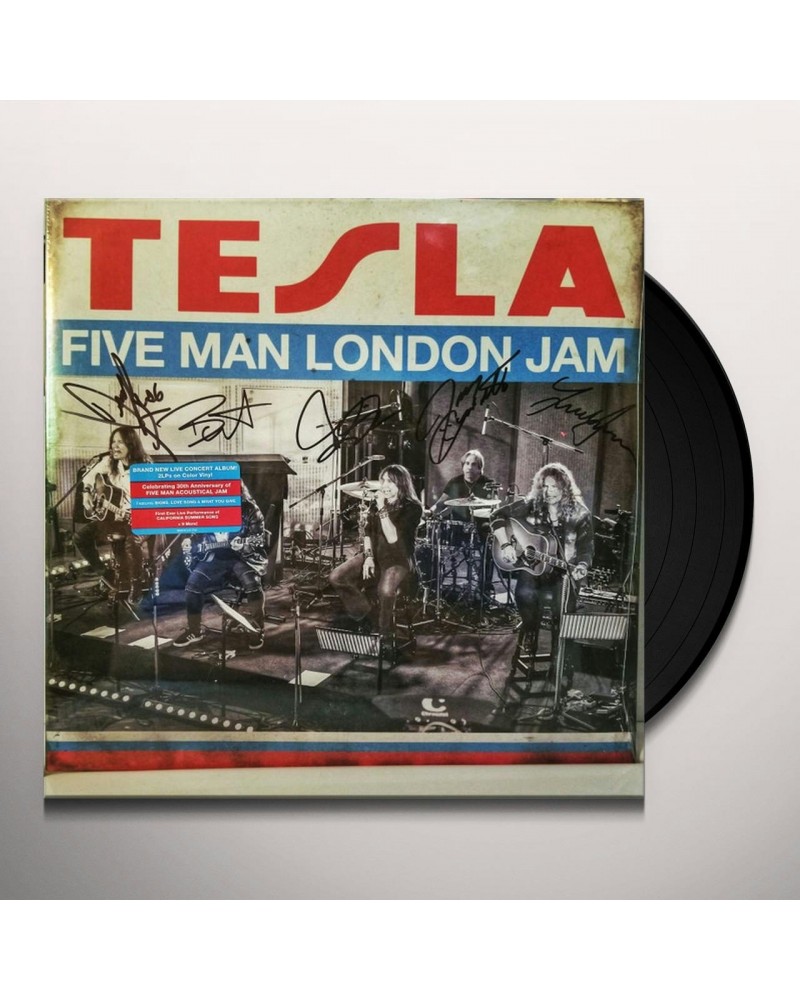 Tesla FIVE MAN LONDON JAM (CLEAR RED/CLEAR BLUE VINYL/2LP) Vinyl Record $22.25 Vinyl