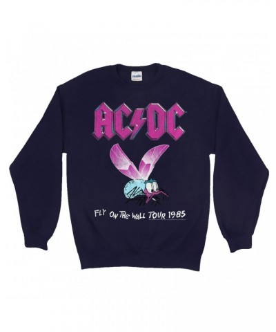 AC/DC Sweatshirt | Fly On The Wall Tour 1985 Sweatshirt $16.08 Sweatshirts