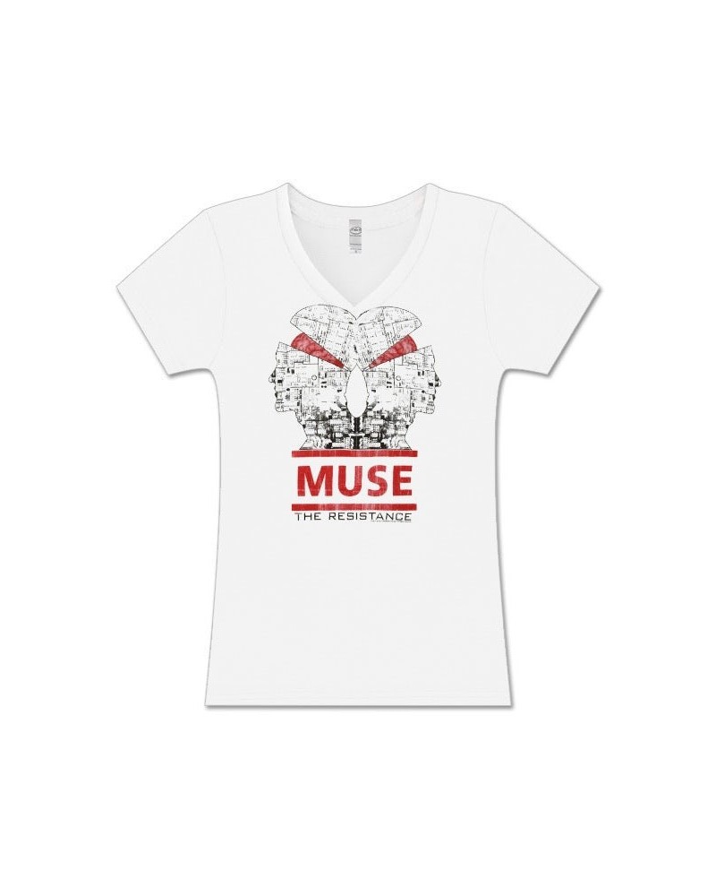 Muse Memory Failure White V-Neck T-Shirt $8.50 Shirts