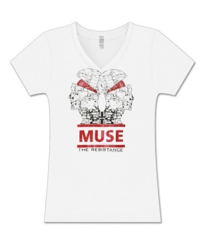 Muse Memory Failure White V-Neck T-Shirt $8.50 Shirts