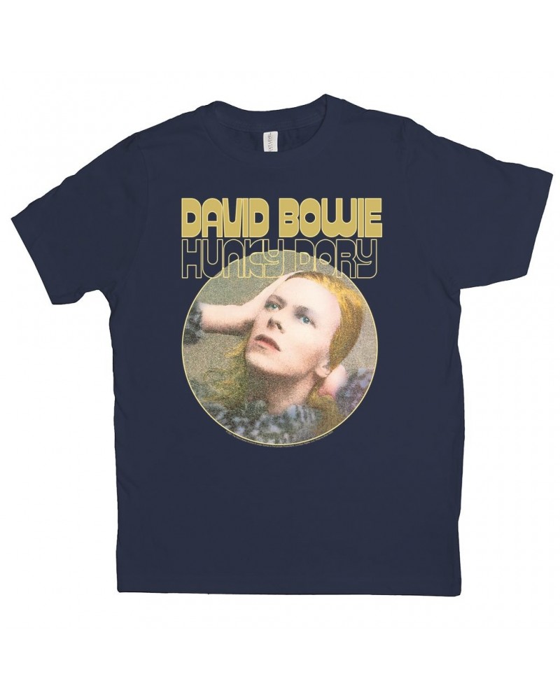 David Bowie Kids T-Shirt | Hunky Dory Album Design Kids Shirt $7.11 Kids