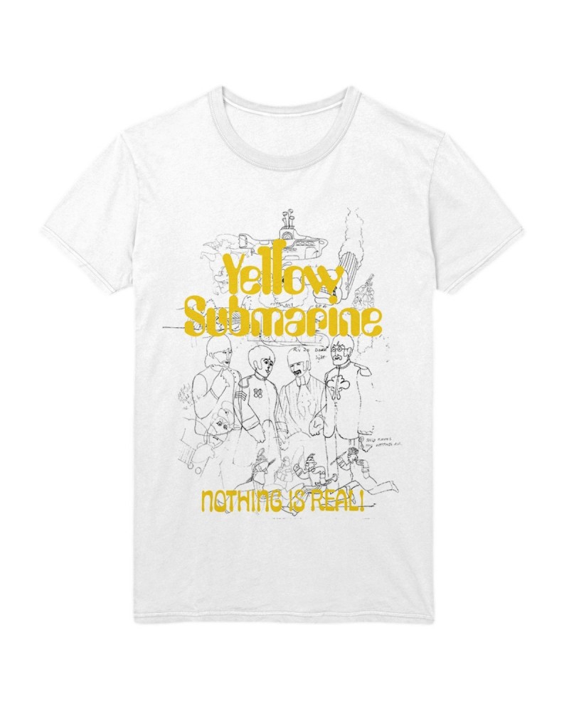 The Beatles Yellow Submarine 50th Anniversary White Outline T-Shirt $10.50 Shirts