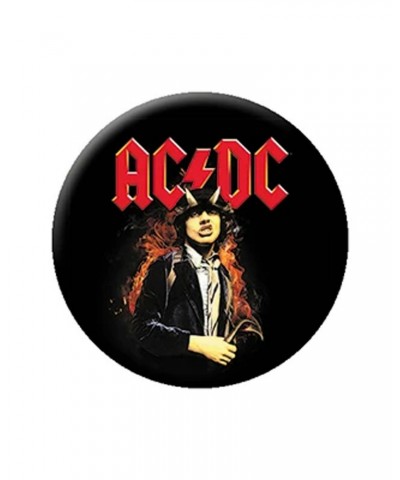 AC/DC Angus On Fire 1.25" Button $0.25 Accessories