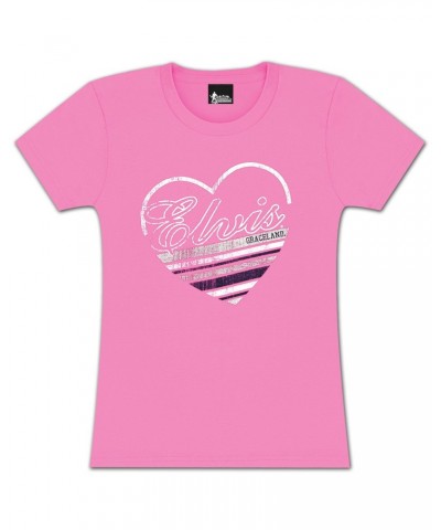 Elvis Presley Retro Heart Ladies T-shirt $9.00 Shirts