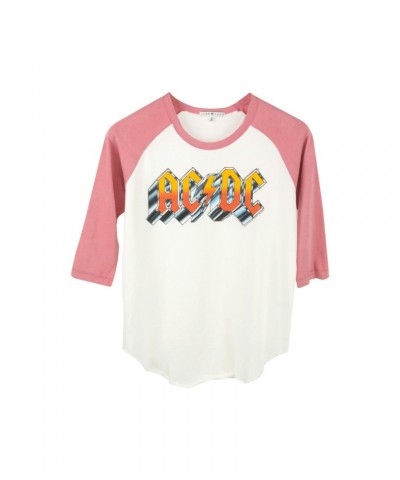 AC/DC Worn Pink Sleeve Ladies Raglan $2.10 Shirts