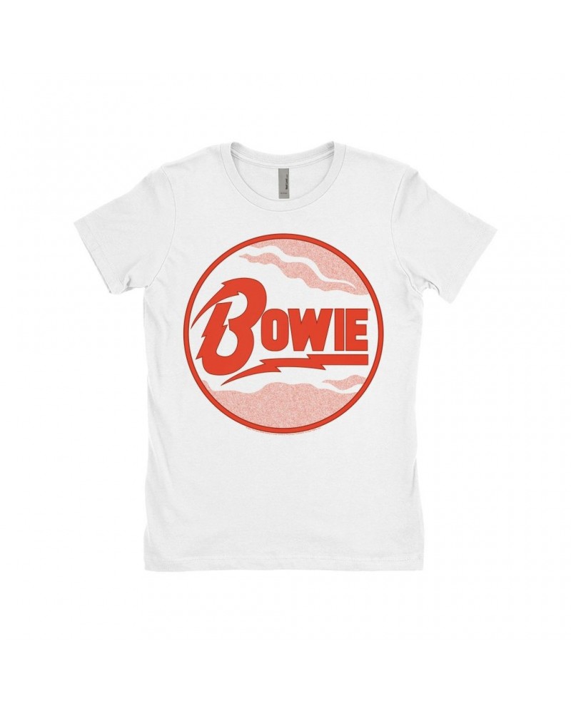 David Bowie Ladies' Boyfriend T-Shirt | Retro Diamond Dogs Logo Shirt $11.48 Shirts