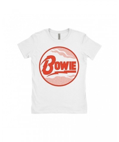 David Bowie Ladies' Boyfriend T-Shirt | Retro Diamond Dogs Logo Shirt $11.48 Shirts