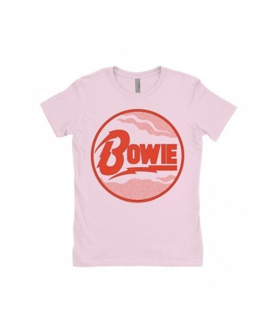 David Bowie Ladies' Boyfriend T-Shirt | Retro Diamond Dogs Logo Shirt $11.48 Shirts