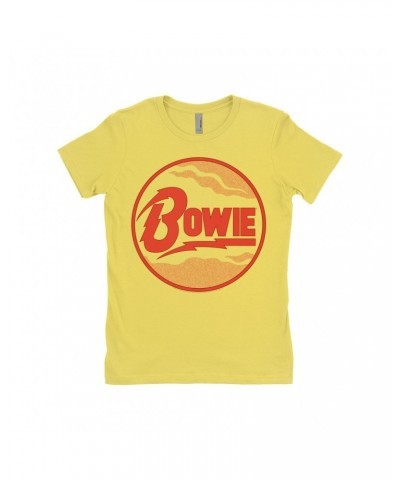 David Bowie Ladies' Boyfriend T-Shirt | Retro Diamond Dogs Logo Shirt $11.48 Shirts