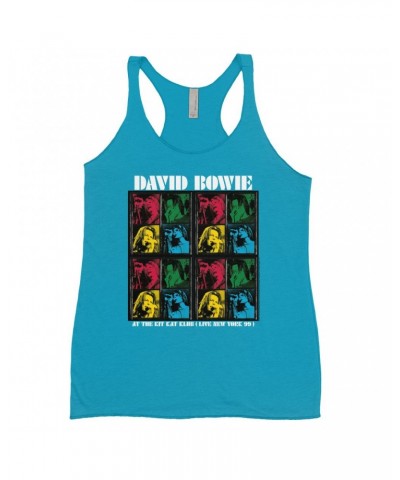 David Bowie Ladies' Tank Top | Kit Kat Klub Collage Shirt $11.58 Shirts