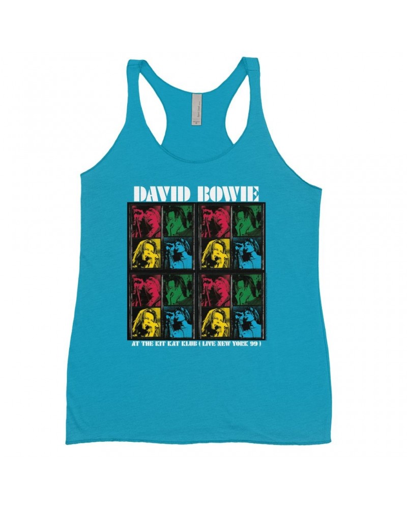 David Bowie Ladies' Tank Top | Kit Kat Klub Collage Shirt $11.58 Shirts