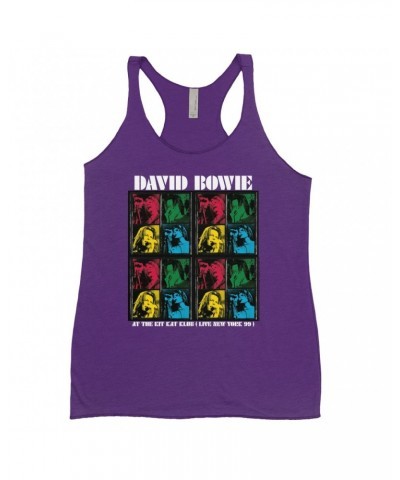 David Bowie Ladies' Tank Top | Kit Kat Klub Collage Shirt $11.58 Shirts