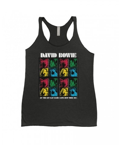 David Bowie Ladies' Tank Top | Kit Kat Klub Collage Shirt $11.58 Shirts