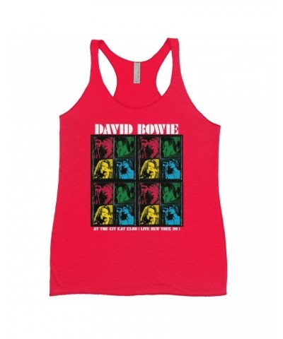 David Bowie Ladies' Tank Top | Kit Kat Klub Collage Shirt $11.58 Shirts