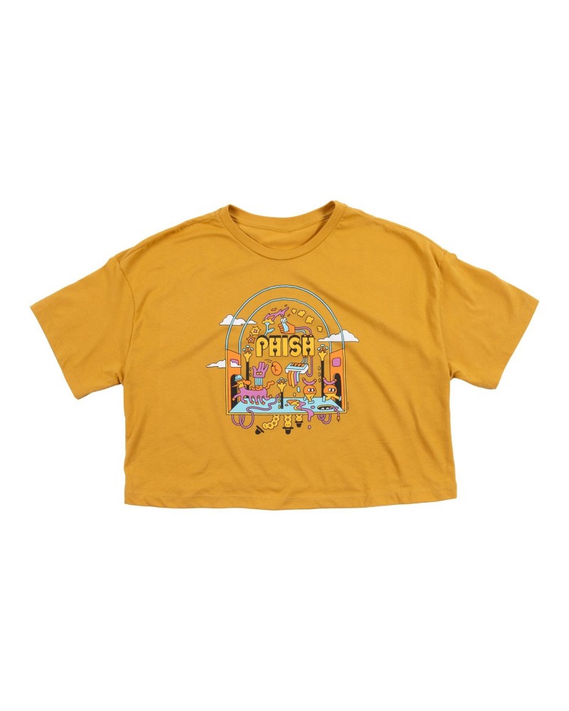 Phish Women's Synthesis Crop Tee on Mustard $10.66 Shirts