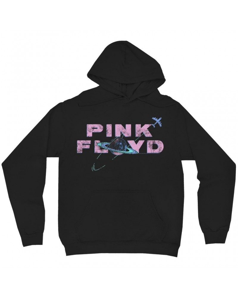 Pink Floyd Hoodie | Pastel Orbit Logo Distressed Hoodie $17.18 Sweatshirts