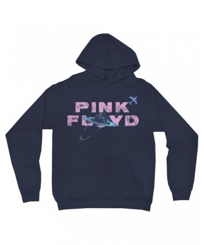 Pink Floyd Hoodie | Pastel Orbit Logo Distressed Hoodie $17.18 Sweatshirts