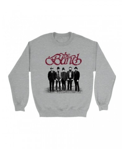 The Band Sweatshirt | Group Photo And Logo Distressed Sweatshirt $10.83 Sweatshirts