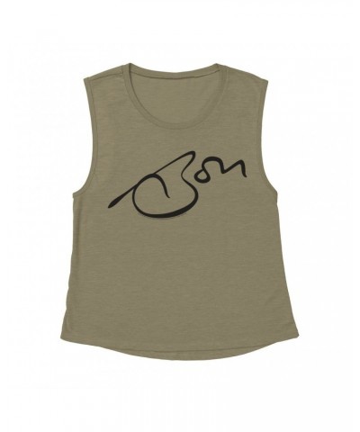 Bon Scott Ladies' Muscle Tank Top | Signature Shirt $12.85 Shirts