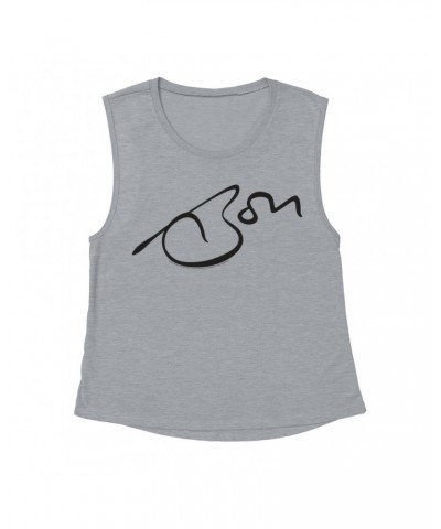 Bon Scott Ladies' Muscle Tank Top | Signature Shirt $12.85 Shirts