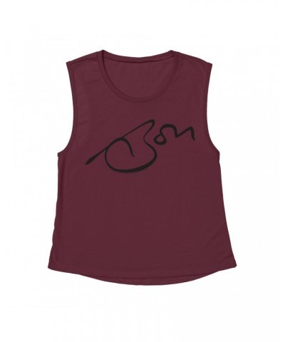 Bon Scott Ladies' Muscle Tank Top | Signature Shirt $12.85 Shirts