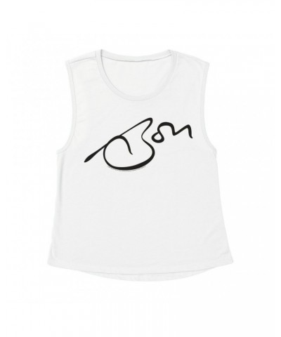 Bon Scott Ladies' Muscle Tank Top | Signature Shirt $12.85 Shirts