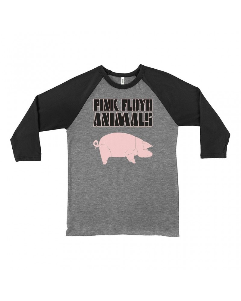 Pink Floyd 3/4 Sleeve Baseball Tee | Animals Album Pig Shirt $14.08 Shirts