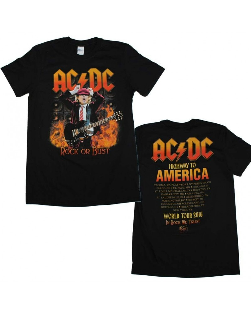 AC/DC T Shirt | AC/DC Highway to North America T-Shirt $7.09 Shirts